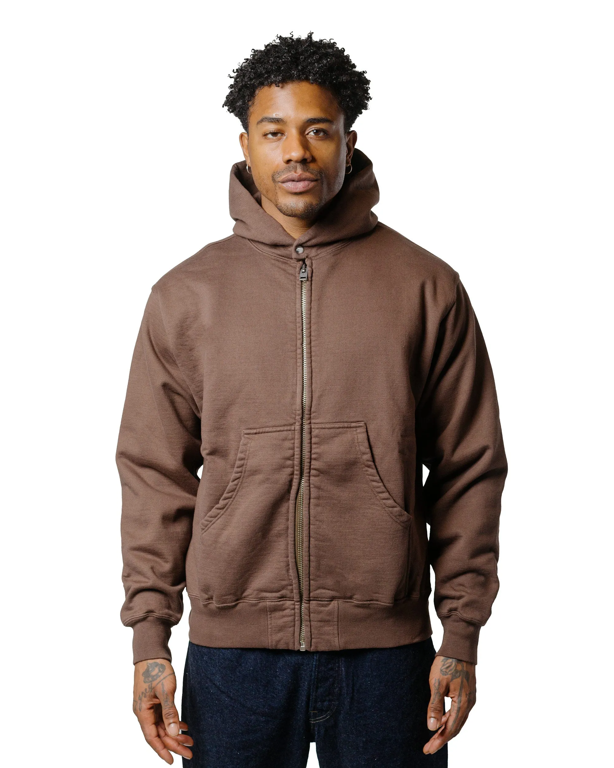 Phigvel Athletic Full Zip Hoodie Stone Brown