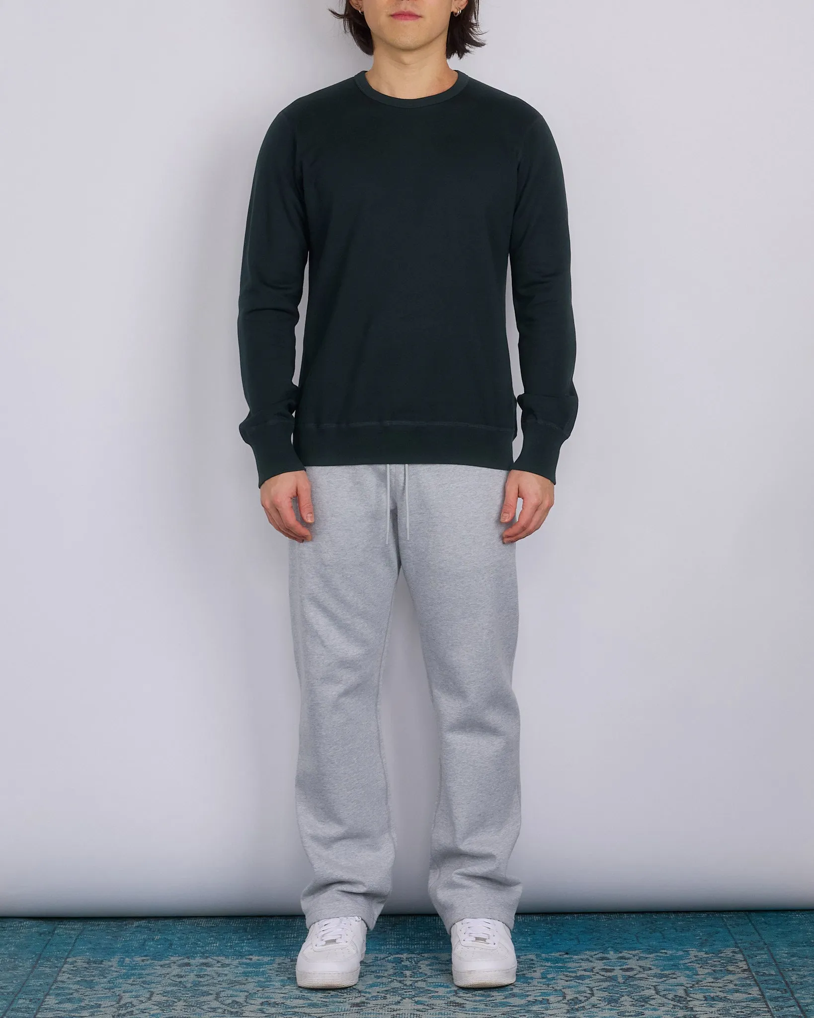 Reigning Champ Midweight Terry Slim Crewneck Petrol