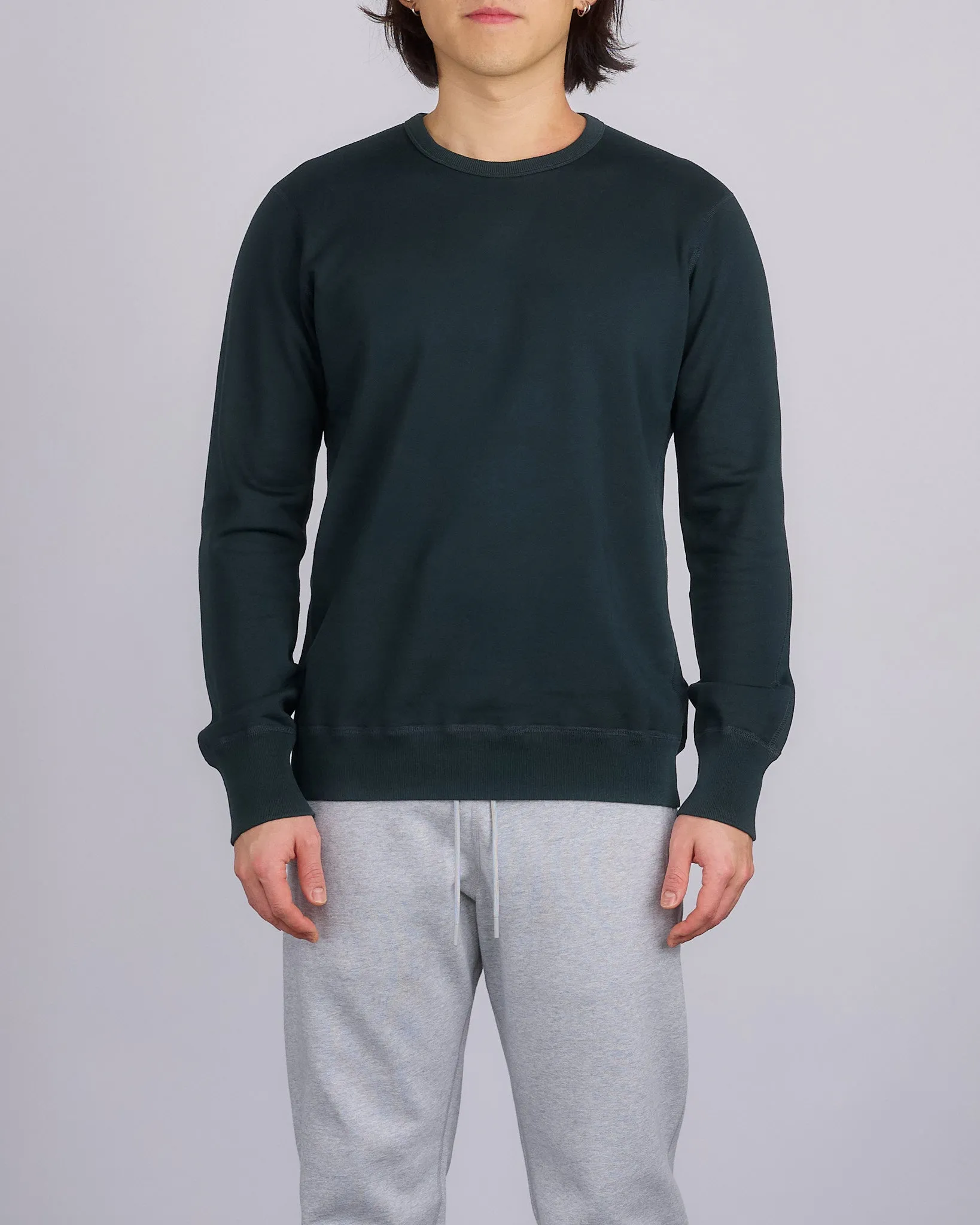 Reigning Champ Midweight Terry Slim Crewneck Petrol