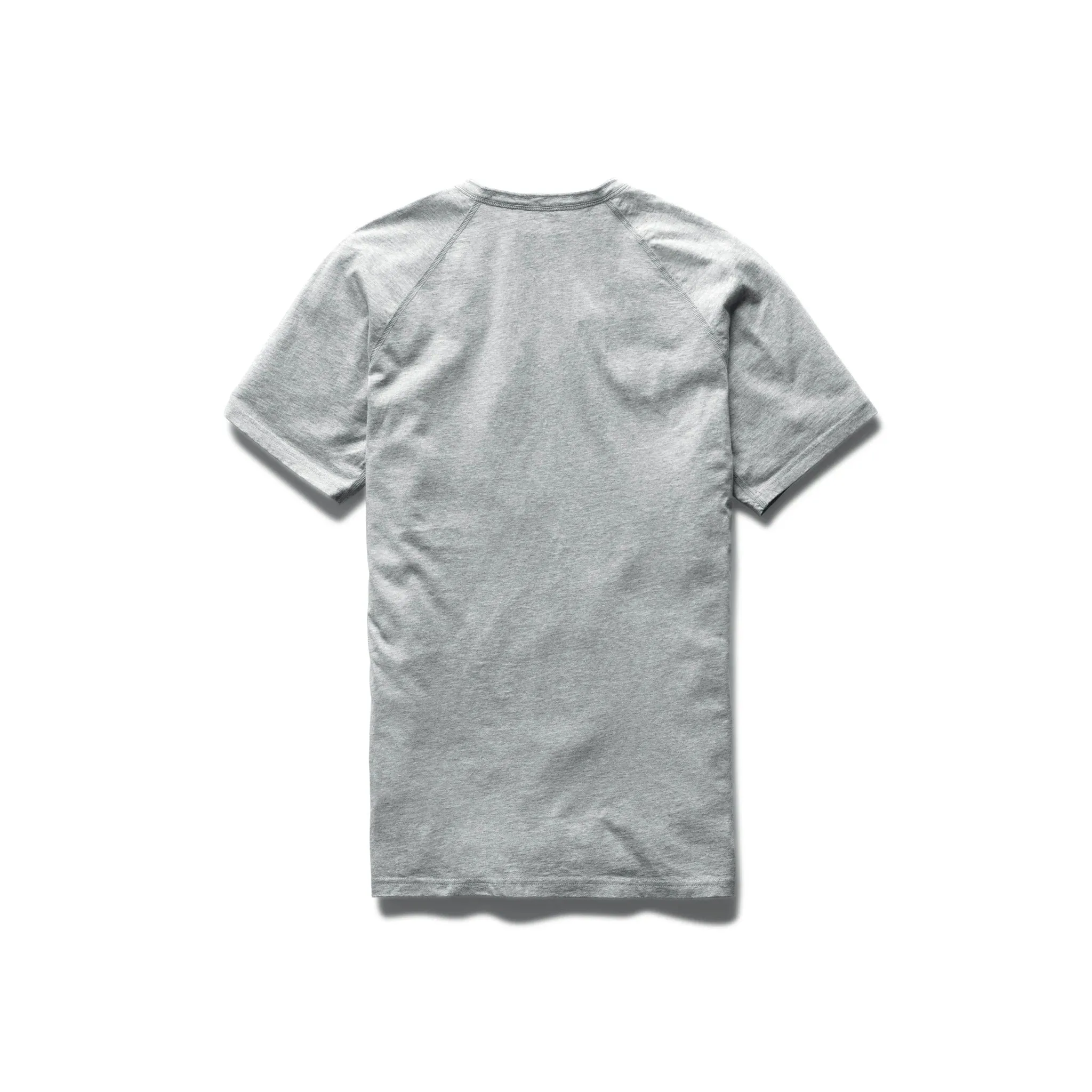 Reigning Champ Ringspun Jersey Short Sleeve Henley Tee Heather Grey RC-1073-GRY