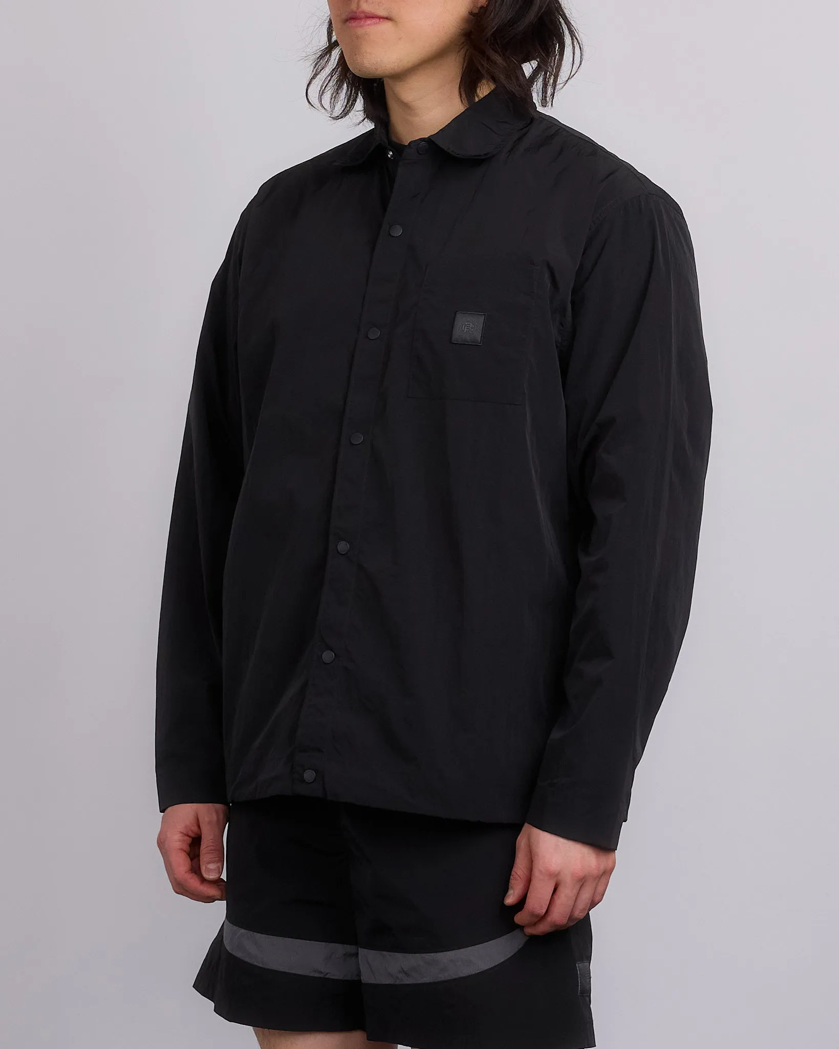 Reigning Champ Textured Nylon Uniform Shirt Black