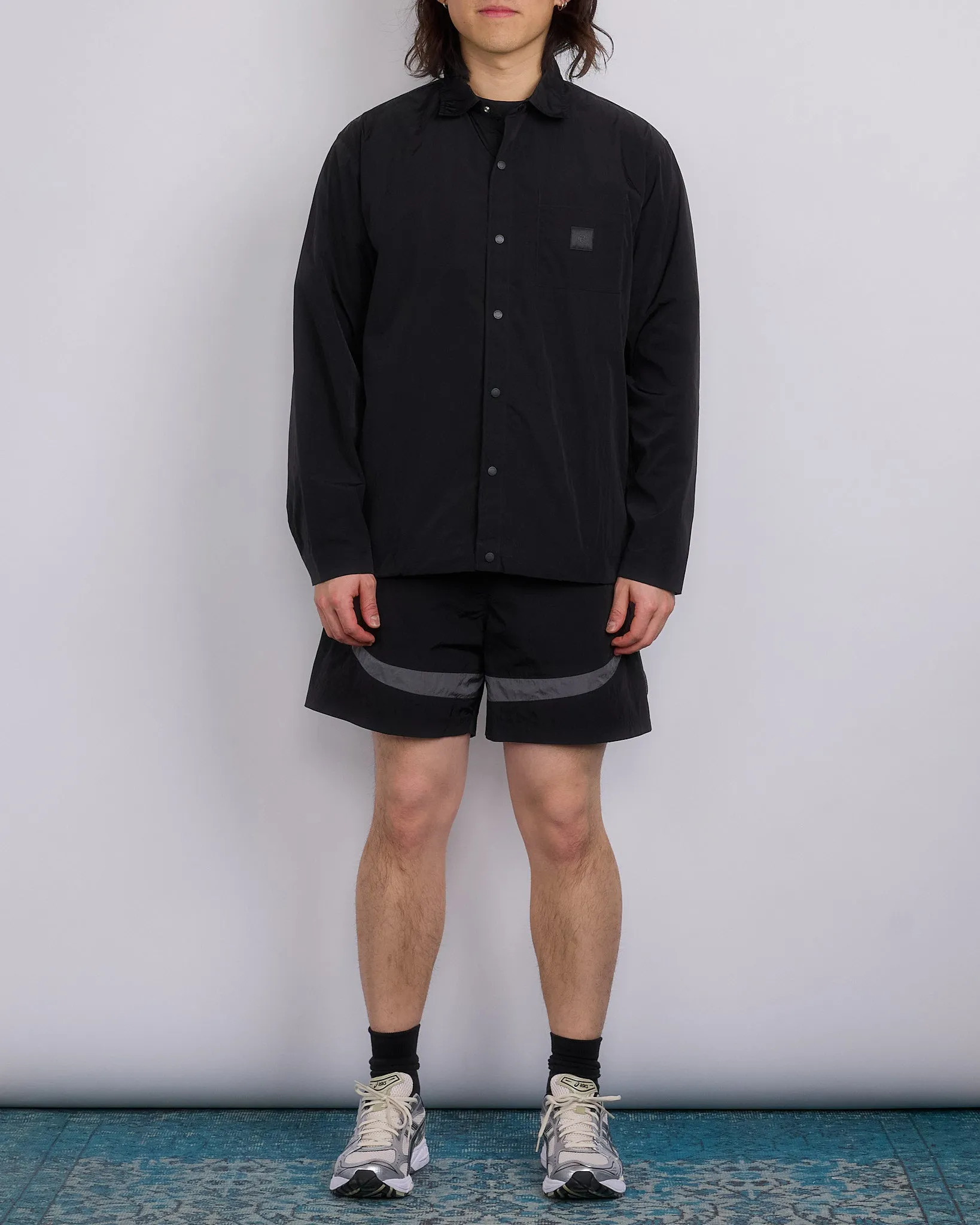 Reigning Champ Textured Nylon Uniform Shirt Black