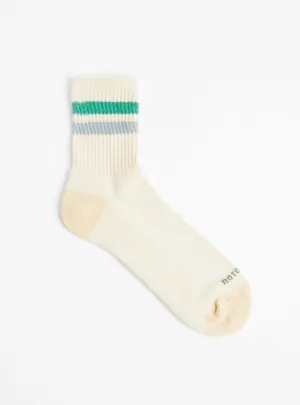 Retro Athletic Socks Green & Light Blue