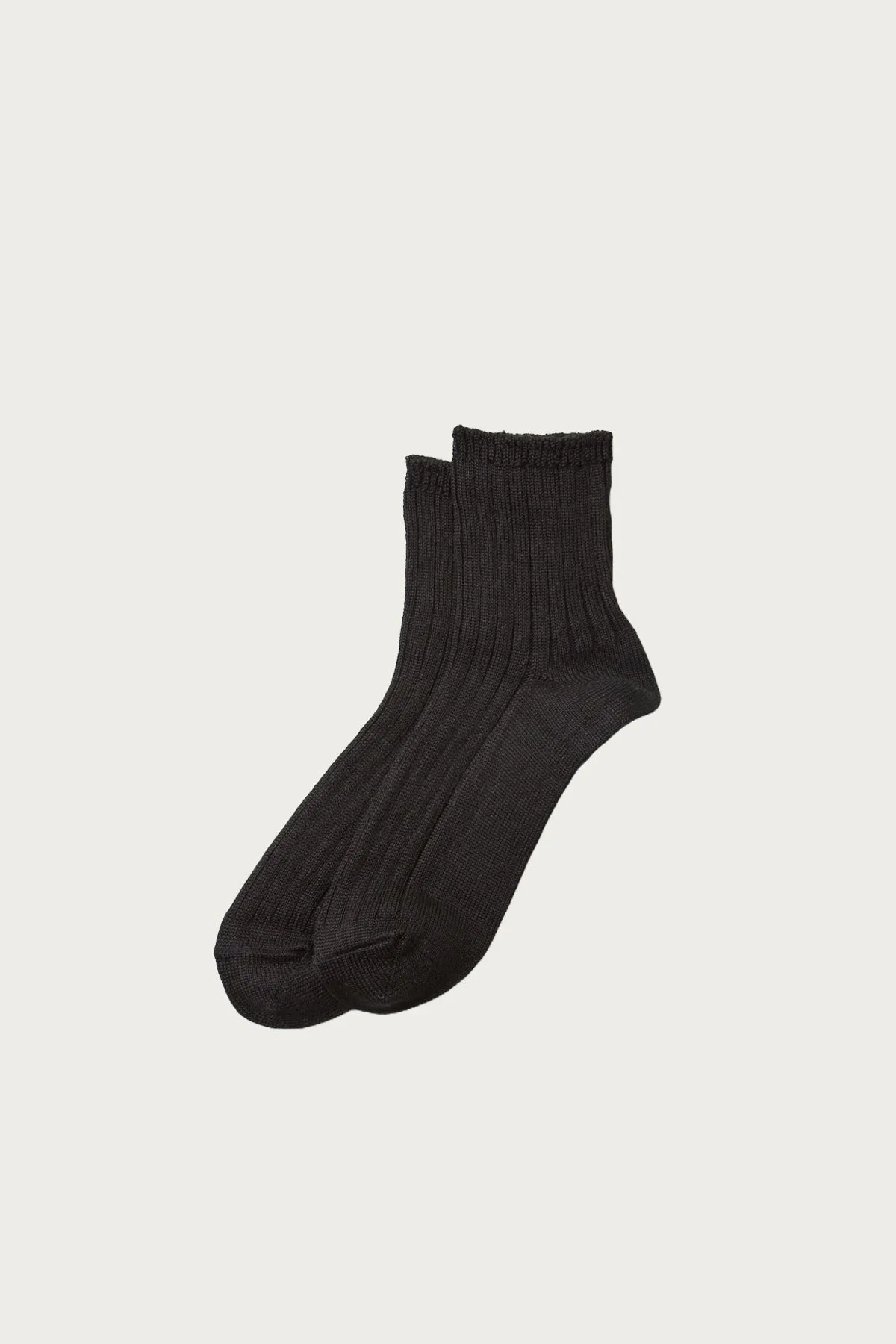 Ribbed Ankle Socks - Black
