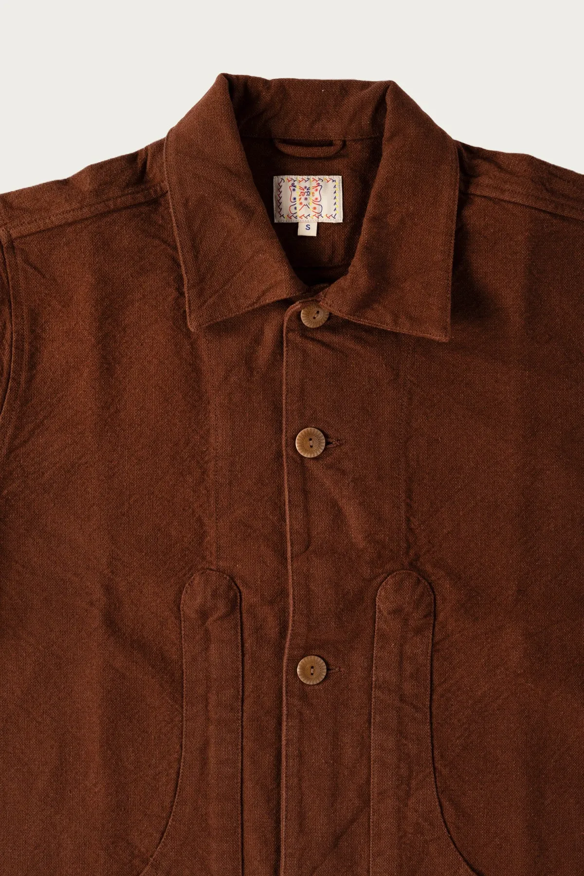 Rustic Plainweave Hunting Jacket - Chocolate Brown