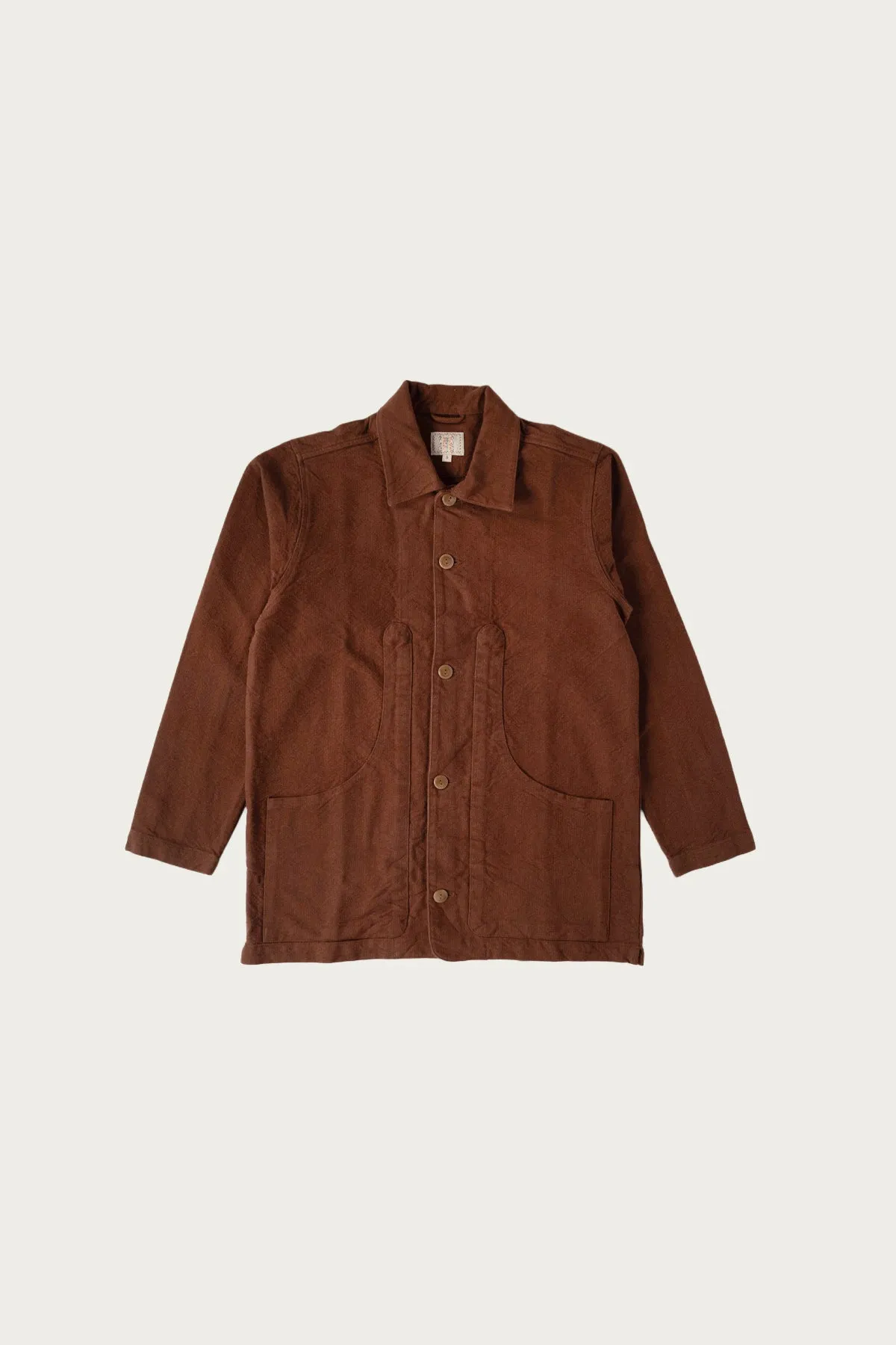 Rustic Plainweave Hunting Jacket - Chocolate Brown
