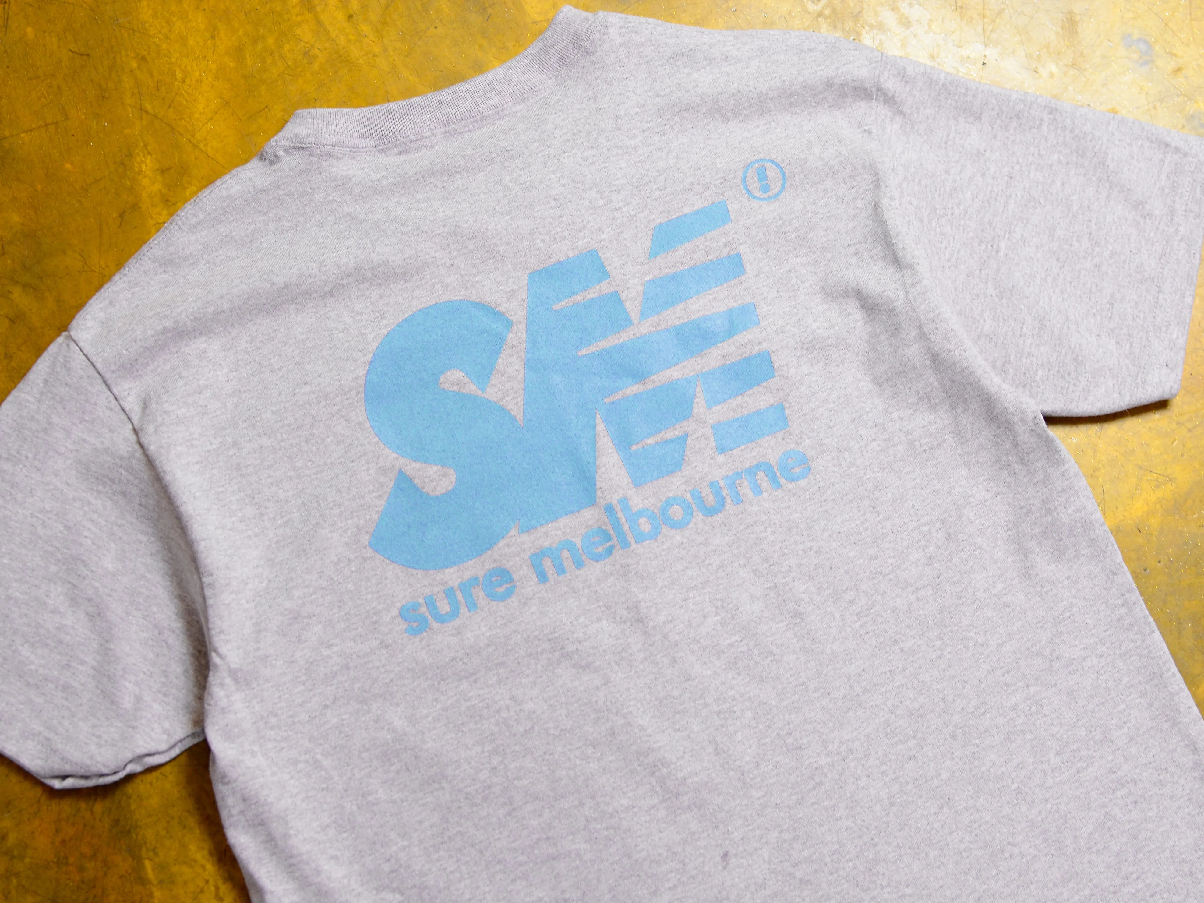 SM T-Shirt - Athletic Heather / Sky Blue