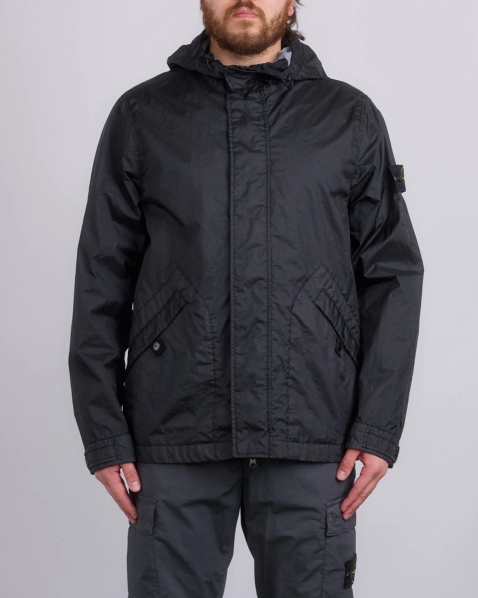 Stone Island 3L Membrana Short Parka Jacket Black