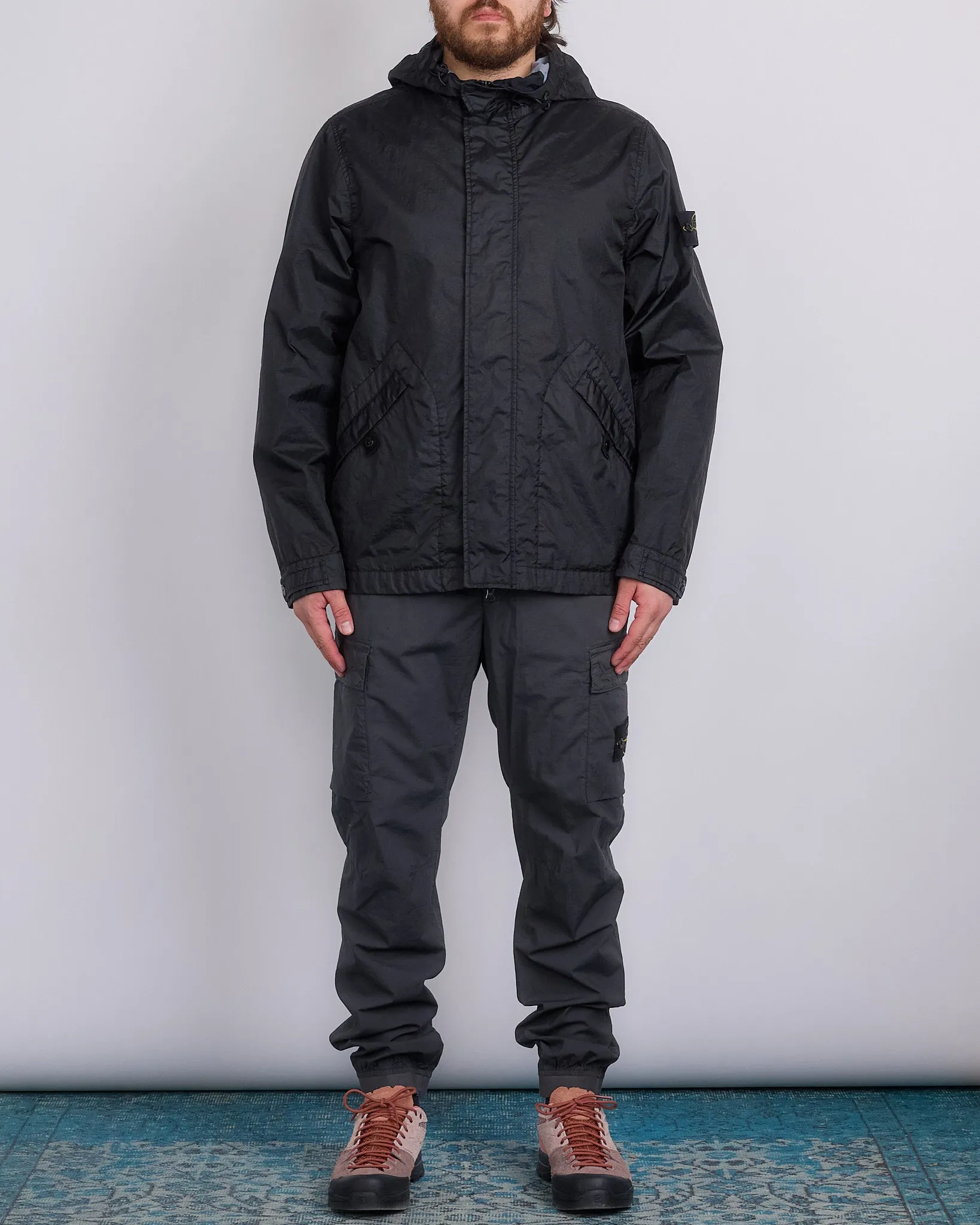 Stone Island 3L Membrana Short Parka Jacket Black