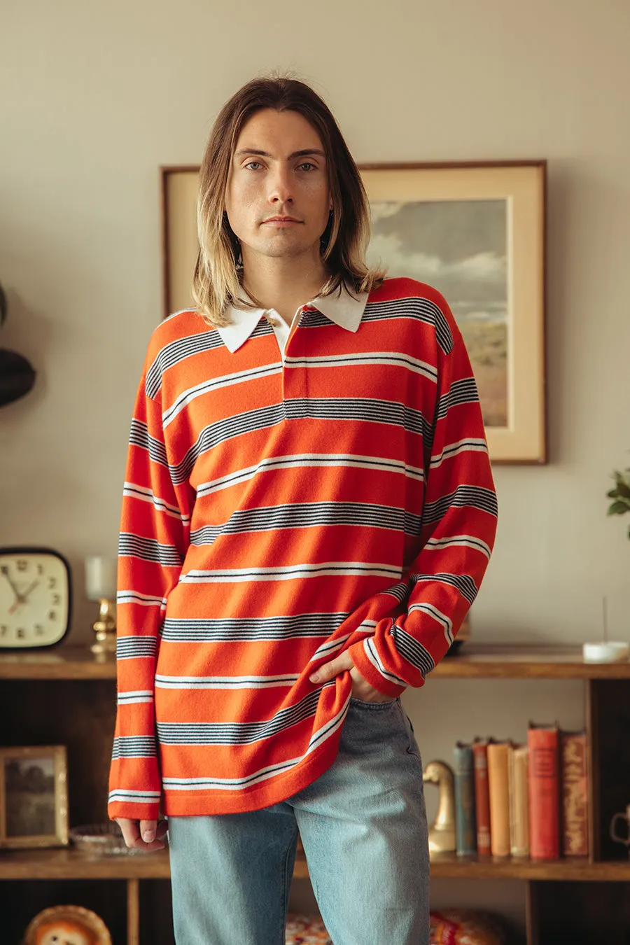 Striped Rugby - Cherry Combo