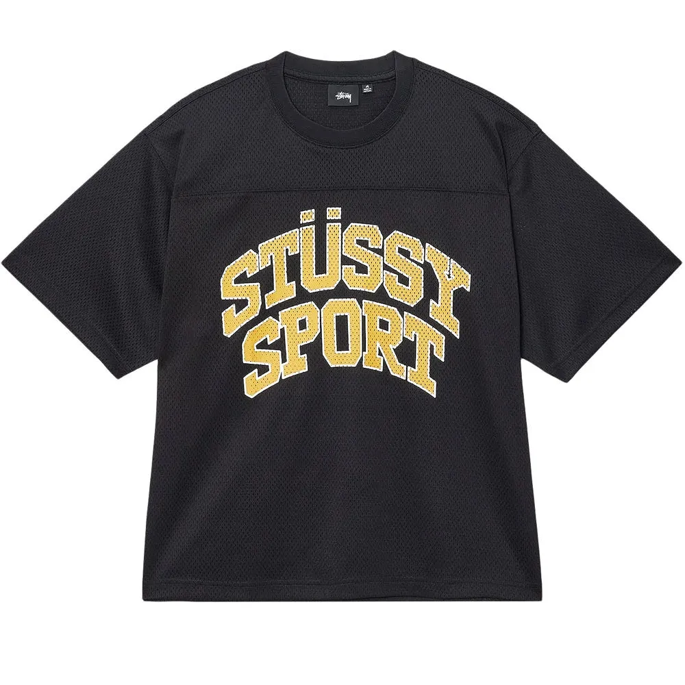 STSSY SPORT MESH FOOTBALL JERSEY // BLACK
