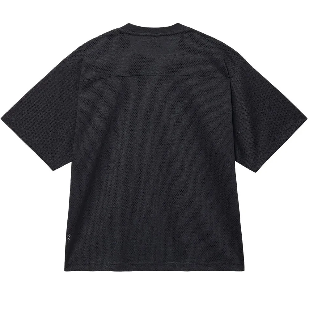 STSSY SPORT MESH FOOTBALL JERSEY // BLACK