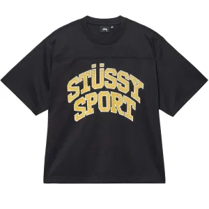 STSSY SPORT MESH FOOTBALL JERSEY // BLACK