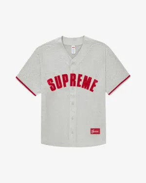Supreme Ultrasuede Mesh Baseball Grey Jersey