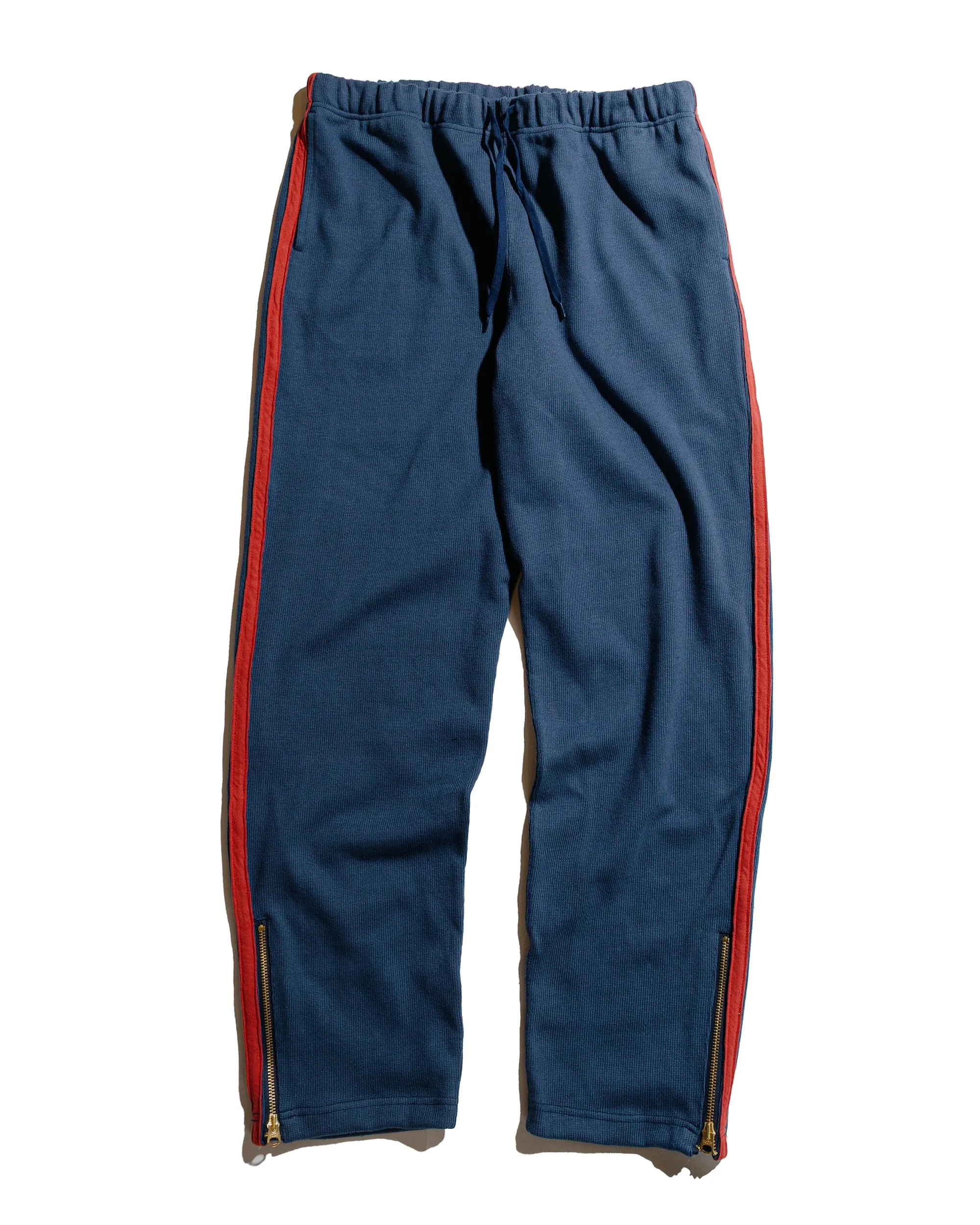 The Real McCoy's MC24124 Athletic Zipper Hem Pants Blue