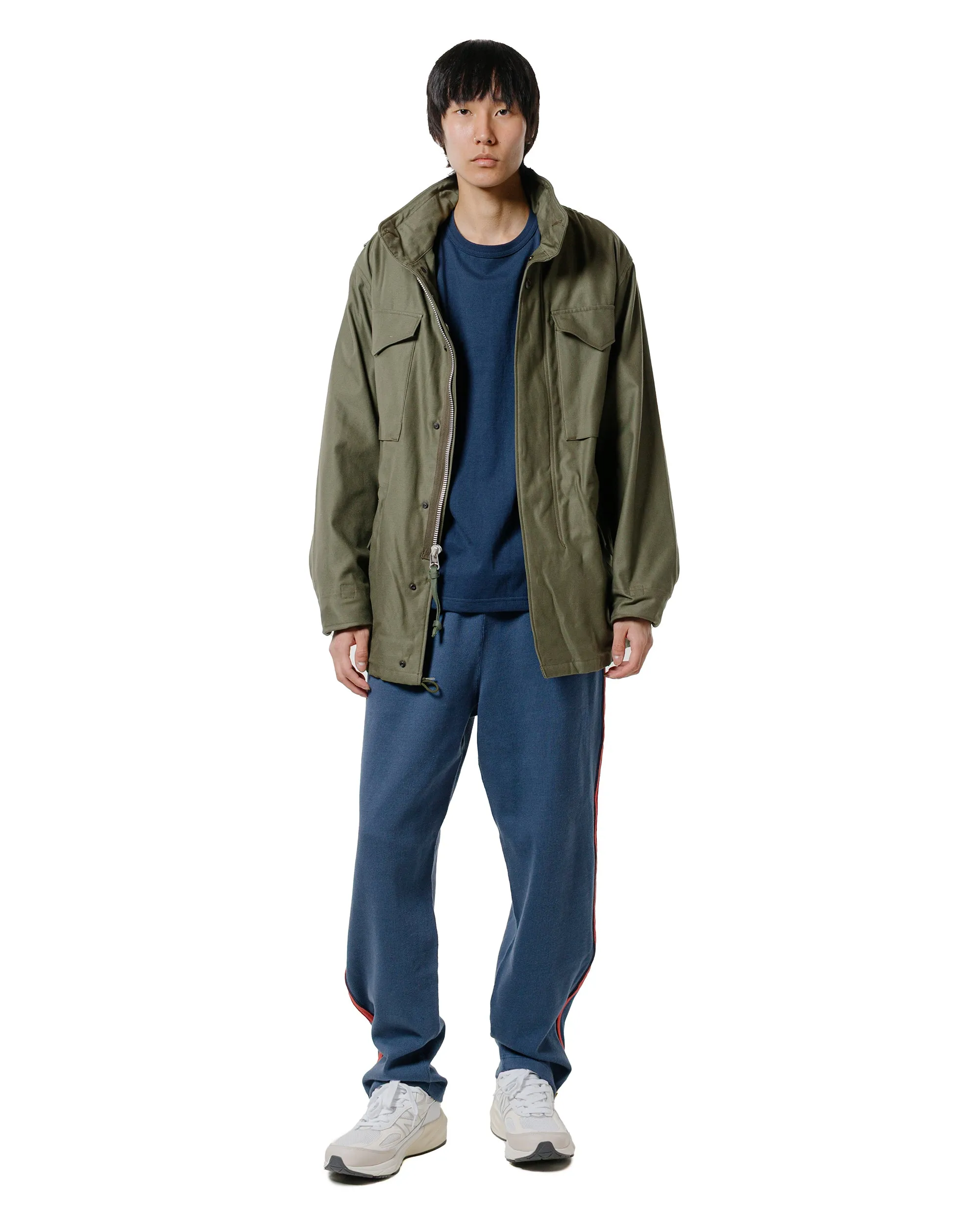 The Real McCoy's MC24124 Athletic Zipper Hem Pants Blue