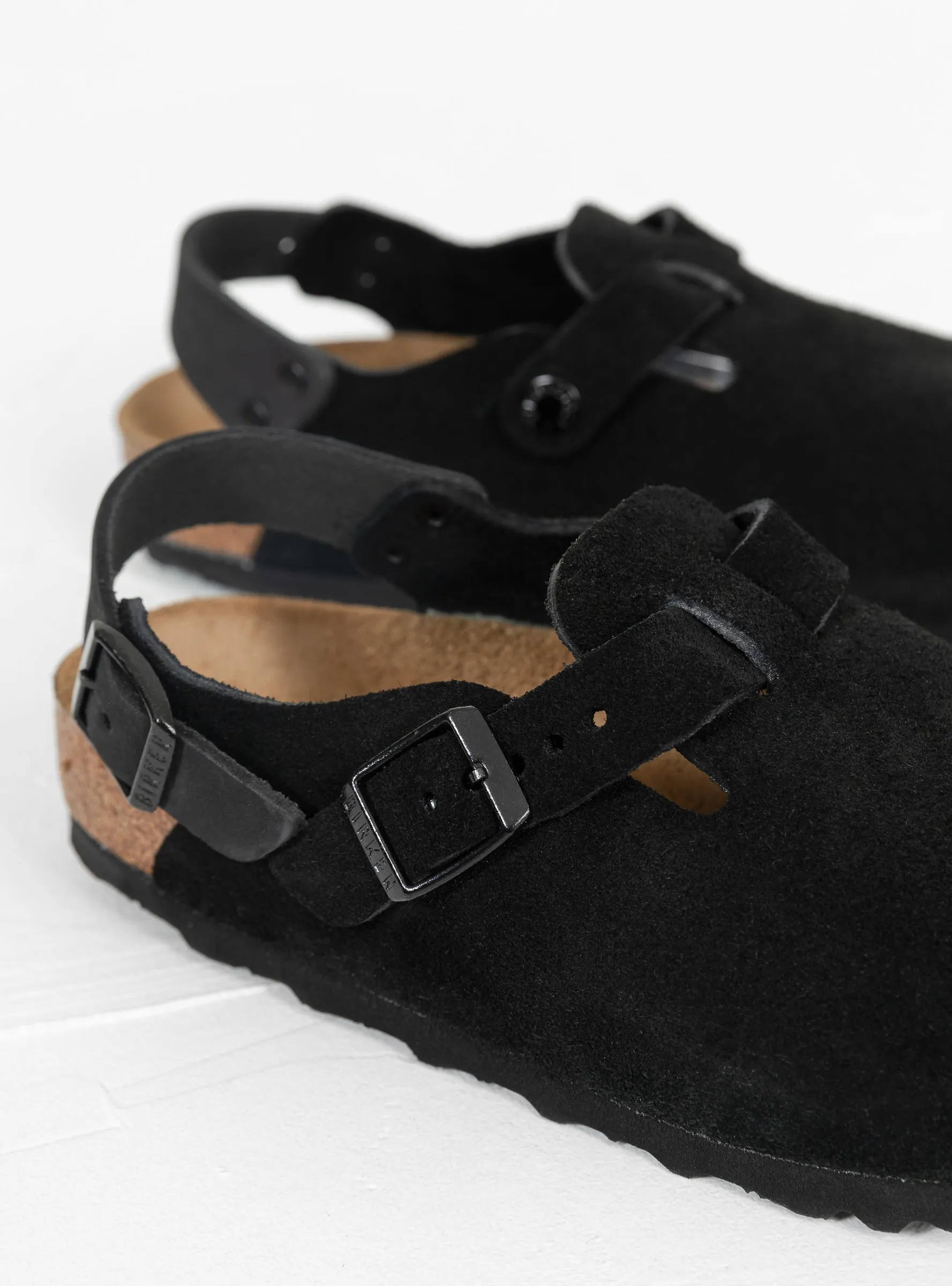 Tokio Suede Narrow Fit Sandals Black