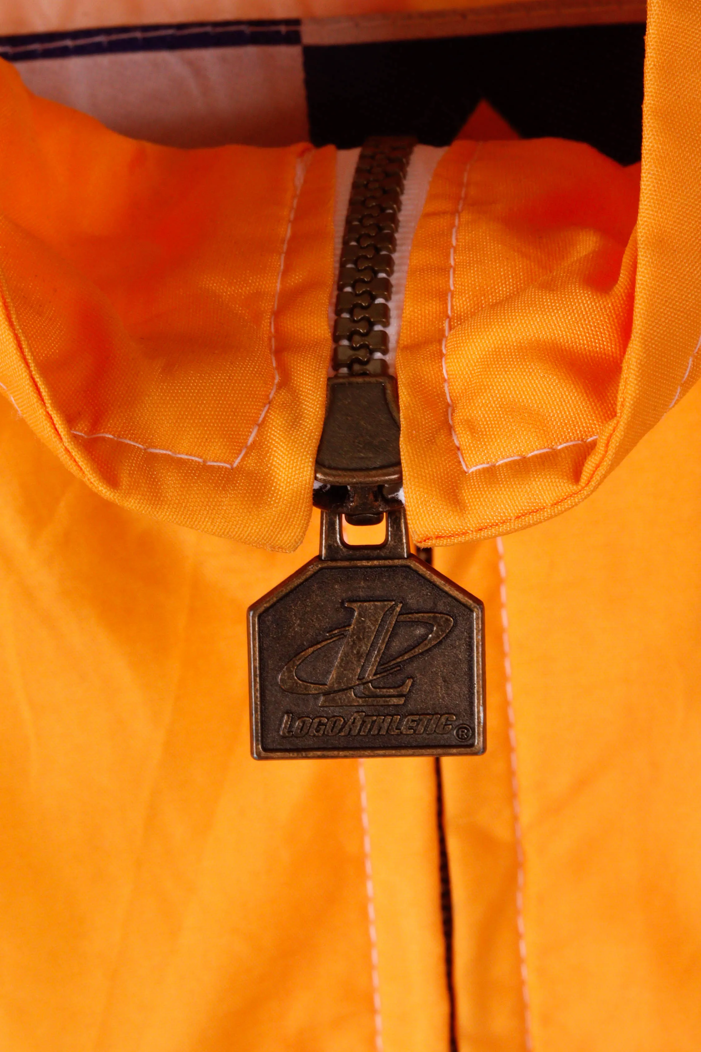 Vintage 1995 Logo Athletic 'Super Bowl XXIX Shark Tooth' Windbreaker Jacket Orange