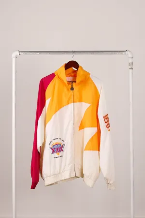 Vintage 1995 Logo Athletic 'Super Bowl XXIX Shark Tooth' Windbreaker Jacket Orange