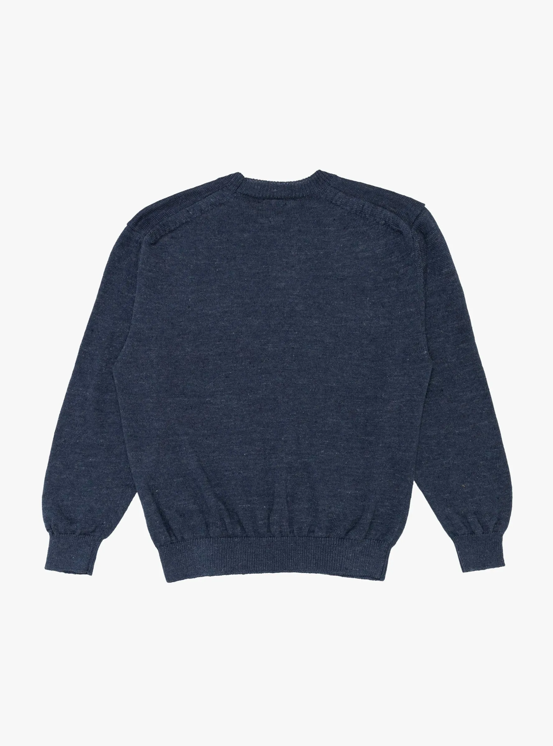 Washed Linen Crewneck Navy