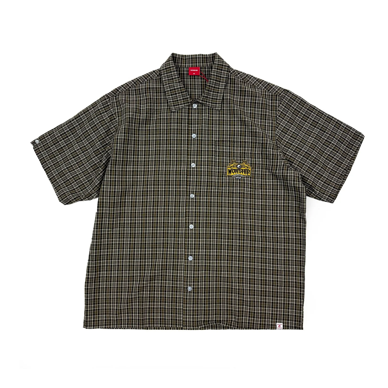 Worship Lavish Short Sleeve Shirt Brown